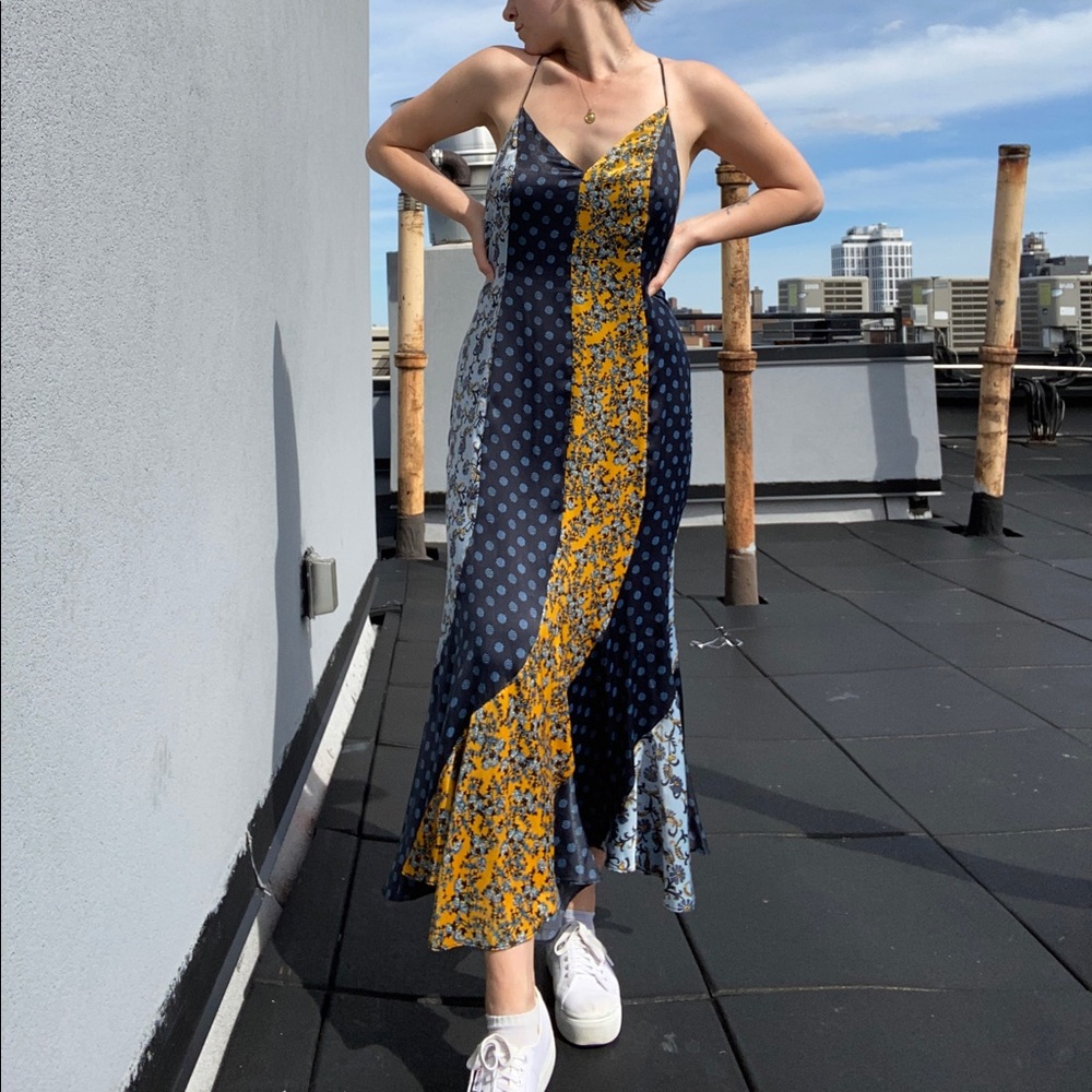 TOPSHOP open back maxi dress paisley